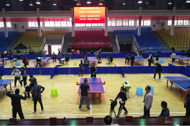 柳林县参加全县乒乓球比赛,乒乓球86人参赛