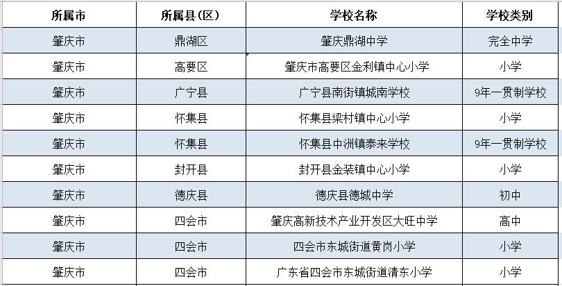 肇庆市十大小学排名一览表,广东肇庆足球学校排名