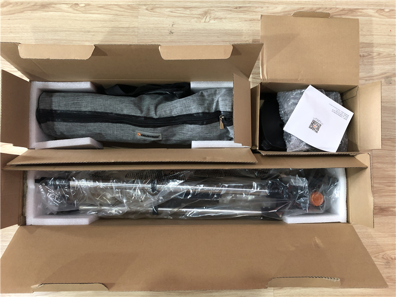 开箱299元天文望远镜看月亮,望远镜推荐性价比高看月亮