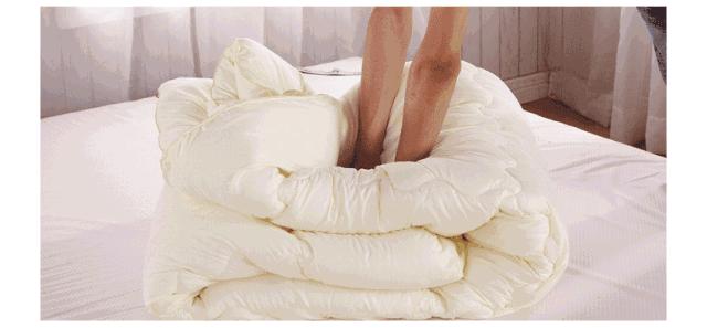 天气渐渐暖和了换被子蚕丝被,天气转凉暖被子