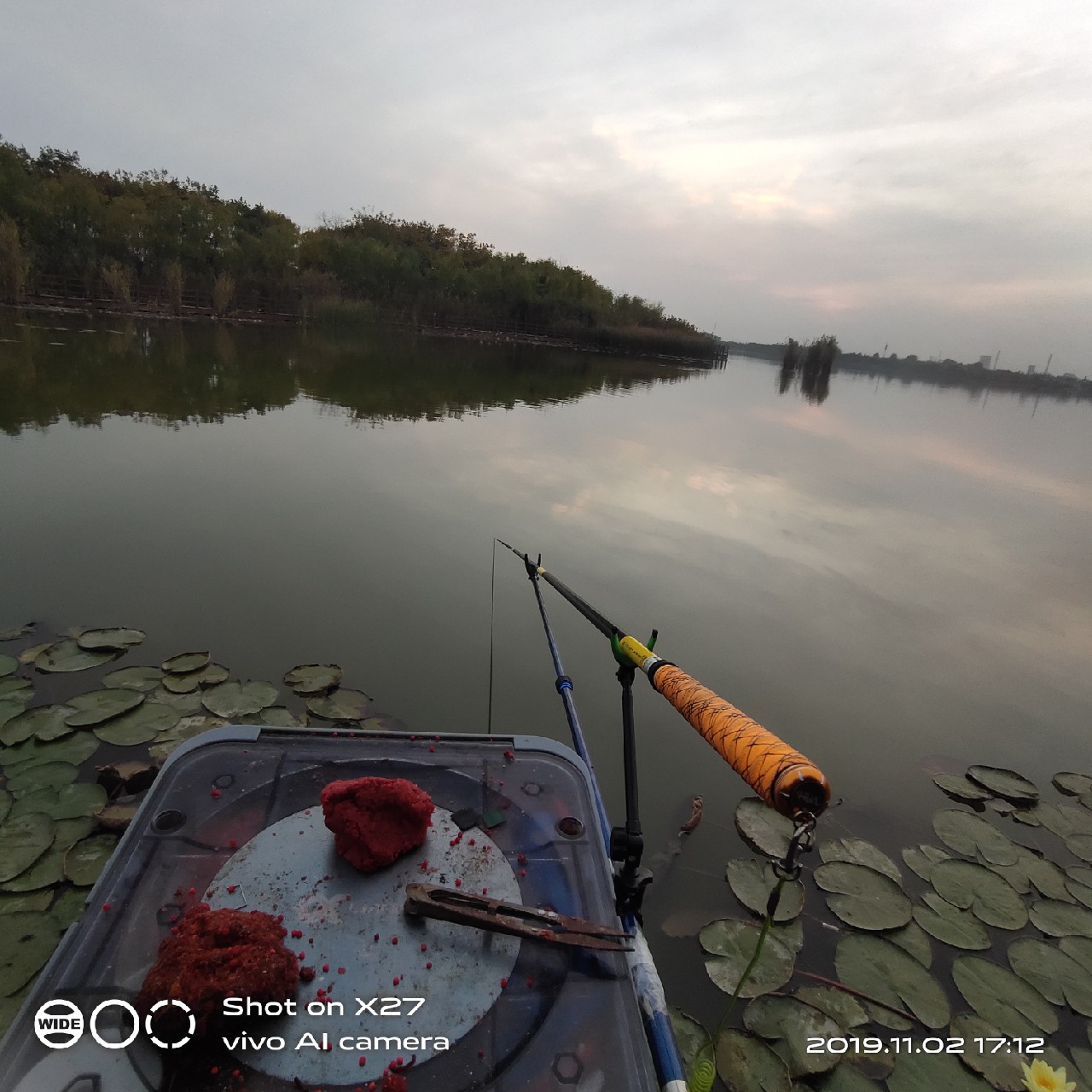 坚持就是胜利，收竿鱼喜获漂亮大板一尾