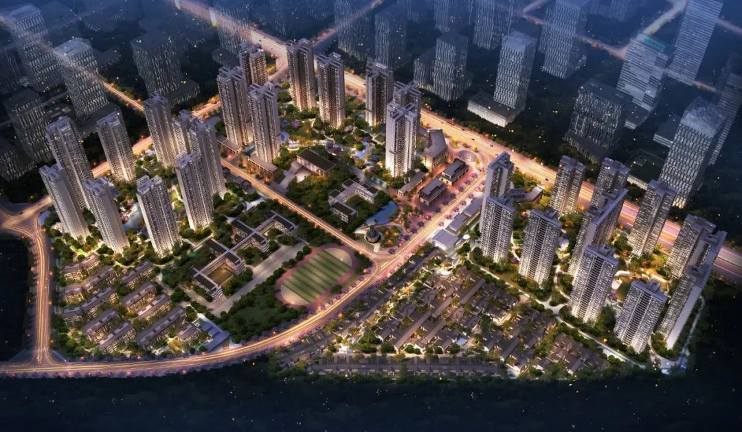 空中俯瞰成都太古里,成都太古里夜景俯瞰