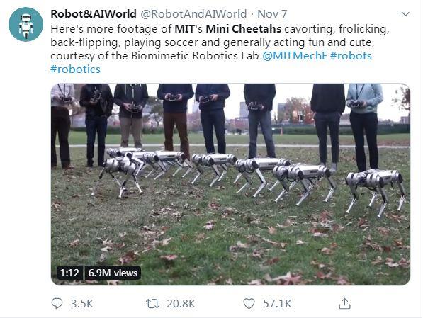 会后空翻还会踢球！麻省理工研制出“迷你猎豹”