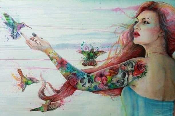 怎样用水彩画出手绘的色彩,水彩画特殊技法朦胧感