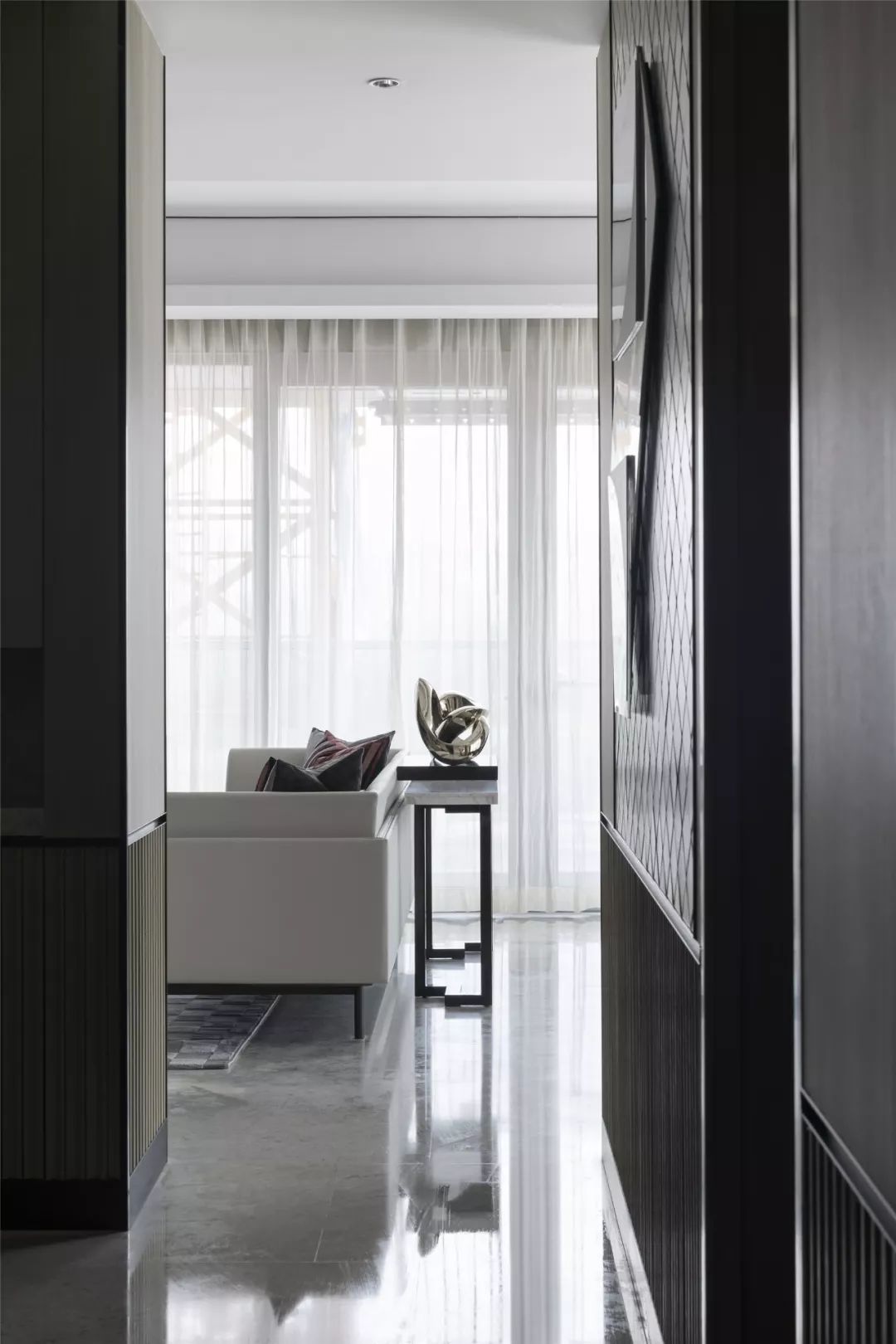 挑高法式轻奢样板间,意式英伦风装修