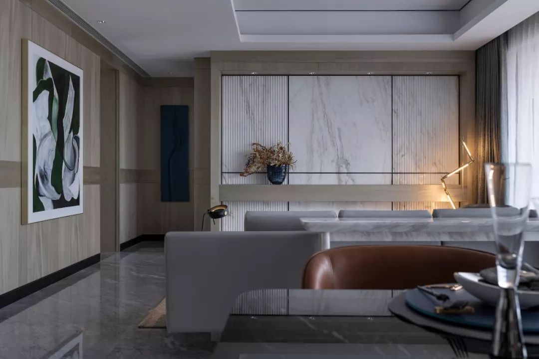 挑高法式轻奢样板间,意式英伦风装修