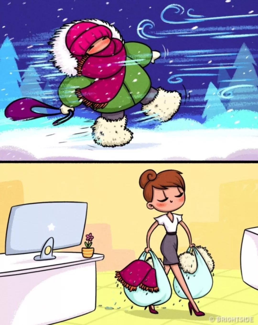 女孩过冬,女生过冬状态