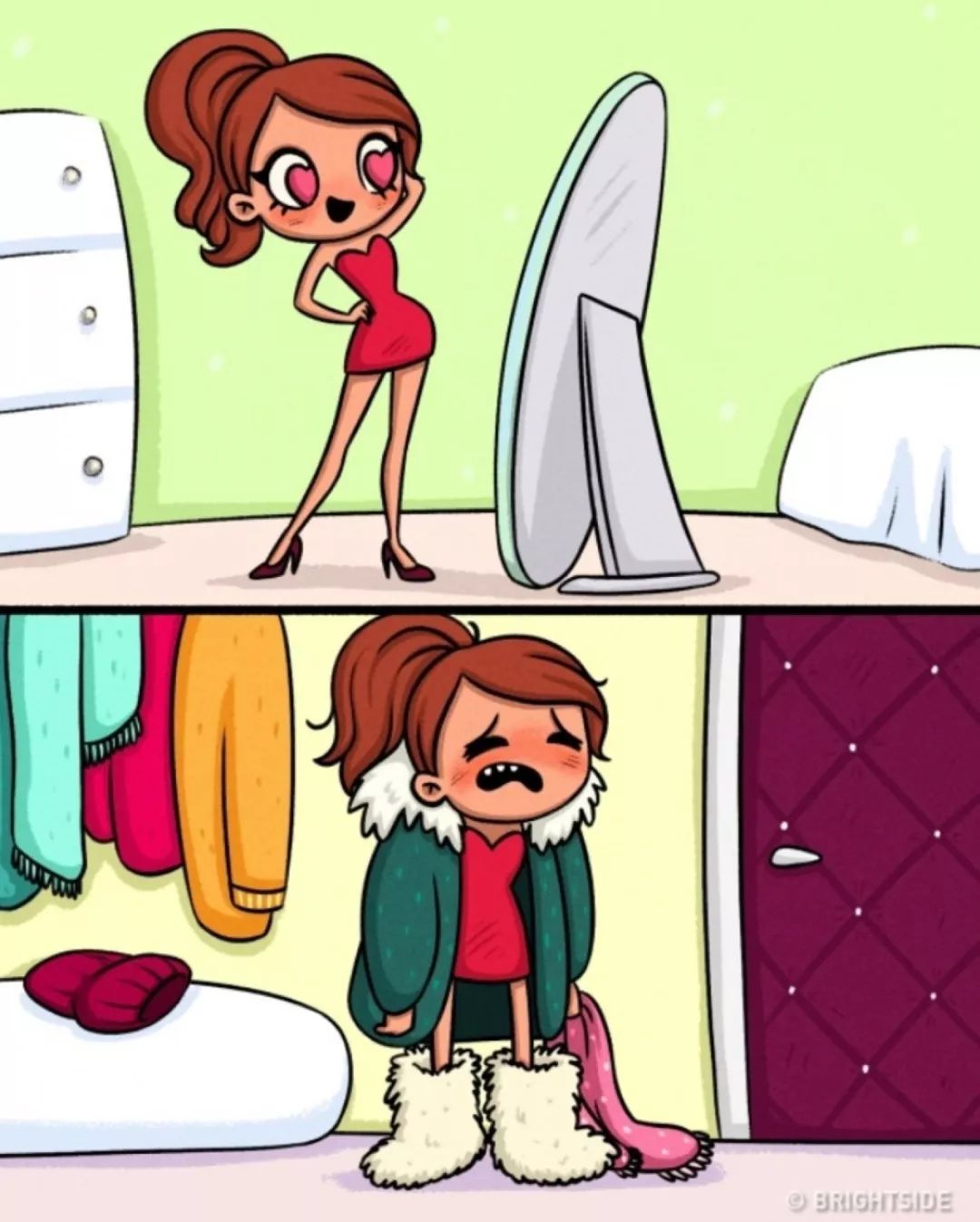 女孩过冬,女生过冬状态