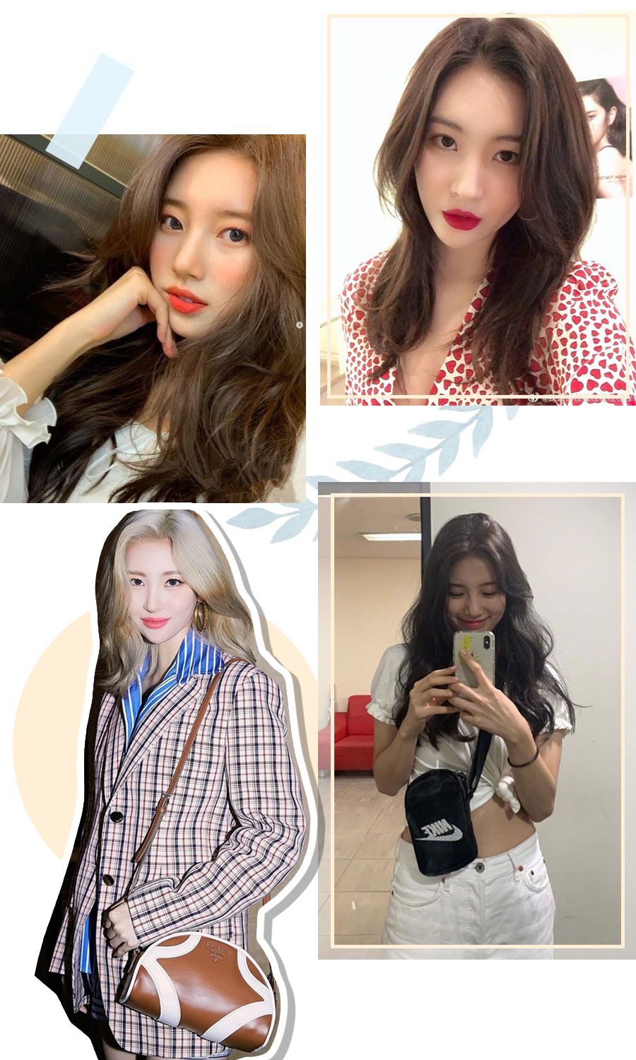 jennie发型双丸子头编发,黑色大波浪长发发型jennie