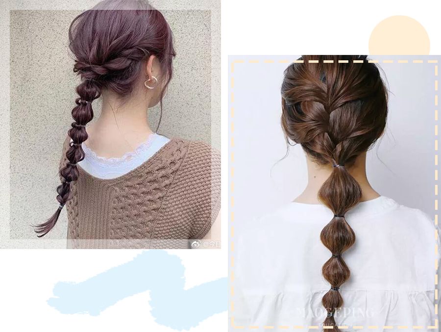 jennie发型双丸子头编发,黑色大波浪长发发型jennie