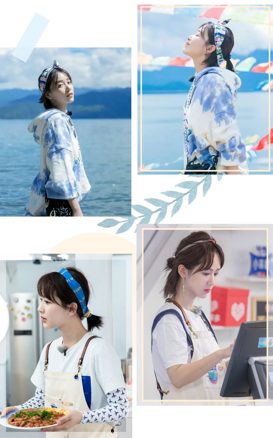 jennie发型双丸子头编发,黑色大波浪长发发型jennie