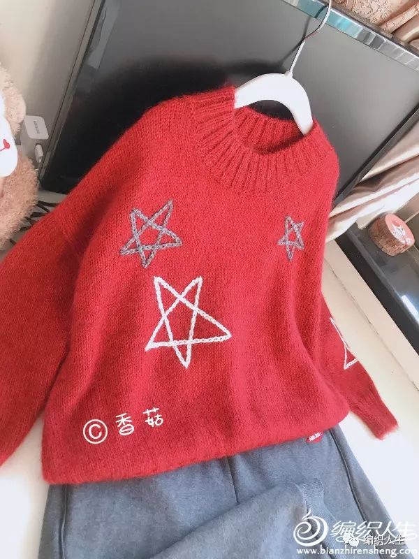 山羊绒女宝毛衣的编织教程,女宝彩虹色套头毛衣编织全过程