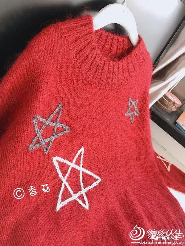 山羊绒女宝毛衣的编织教程,女宝彩虹色套头毛衣编织全过程