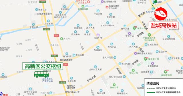 最新盐城市区公交车线路图,盐城高铁站公交线路