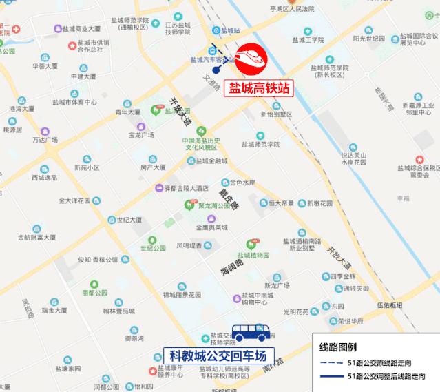最新盐城市区公交车线路图,盐城高铁站公交线路