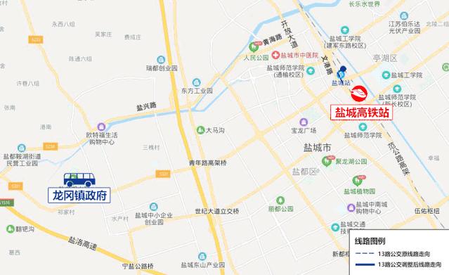 最新盐城市区公交车线路图,盐城高铁站公交线路