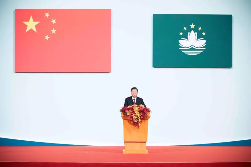 习*平近**出席庆祝澳门回归祖国20周年大会暨澳门特别行政区第五届政府就职典礼并发表重要讲话