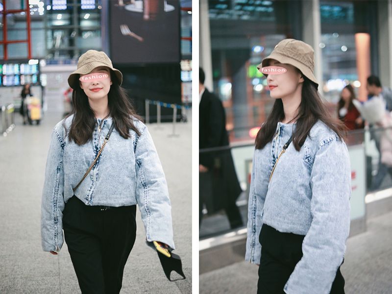 小个子穿搭2020冬面包服,小个子冬天穿搭背影面包服