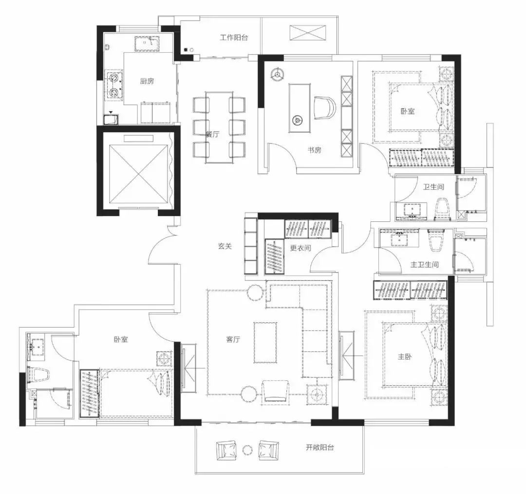 万科龙湖最新户型,万科四房户型