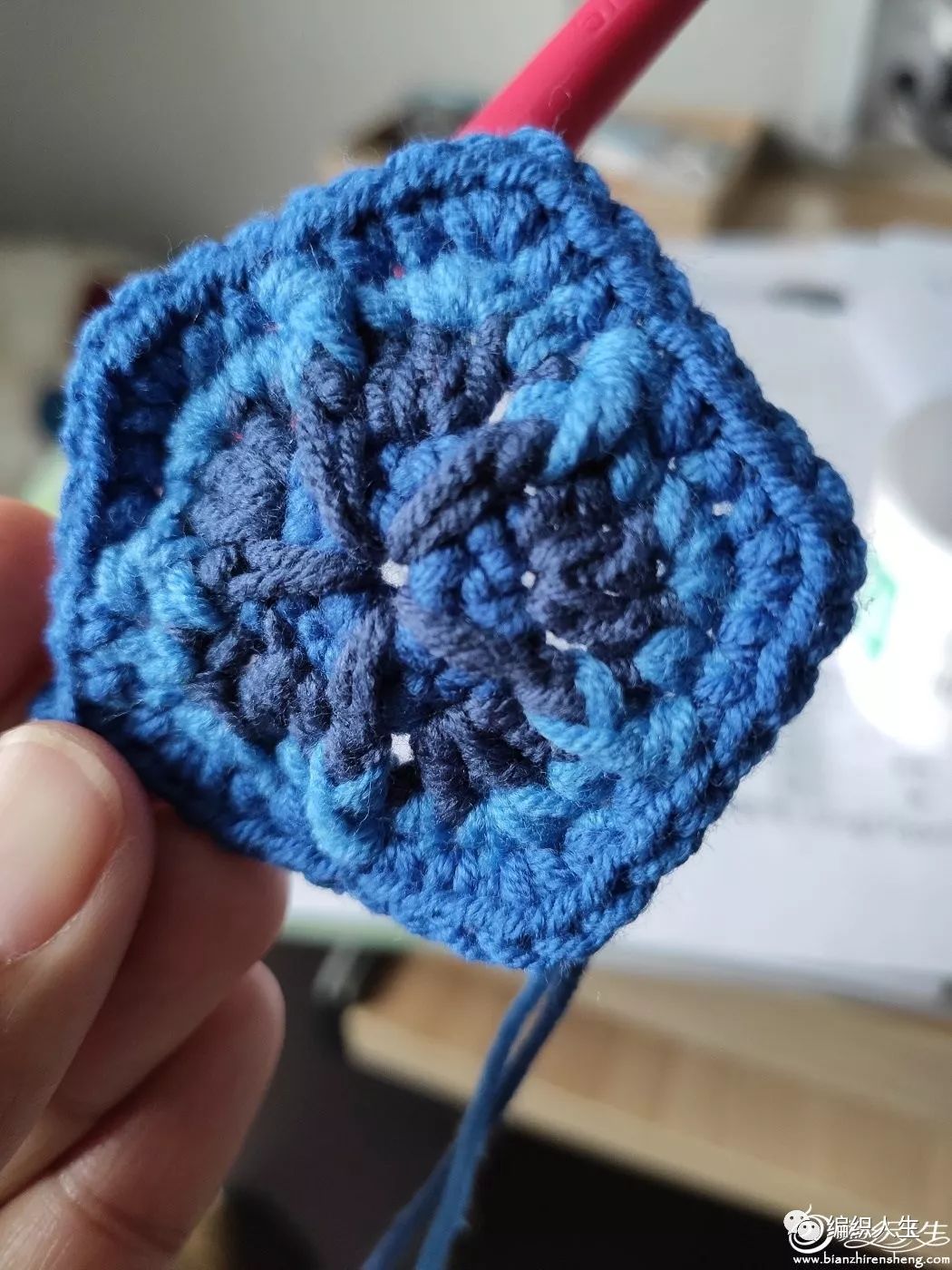 新手也能学会！毛线编织钩针非洲菊拼花鲸鱼（附图解）