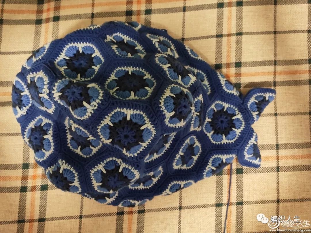 新手也能学会！毛线编织钩针非洲菊拼花鲸鱼（附图解）