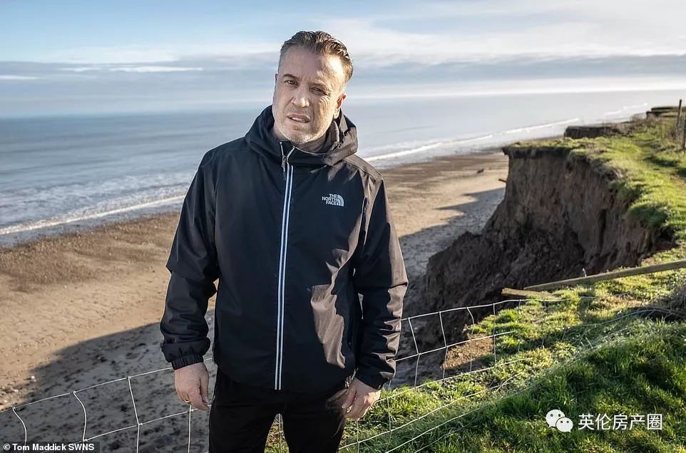 原本是面朝大海最美的崖边别墅，现在却要被大海吞没...英国这岛是越来越小了...