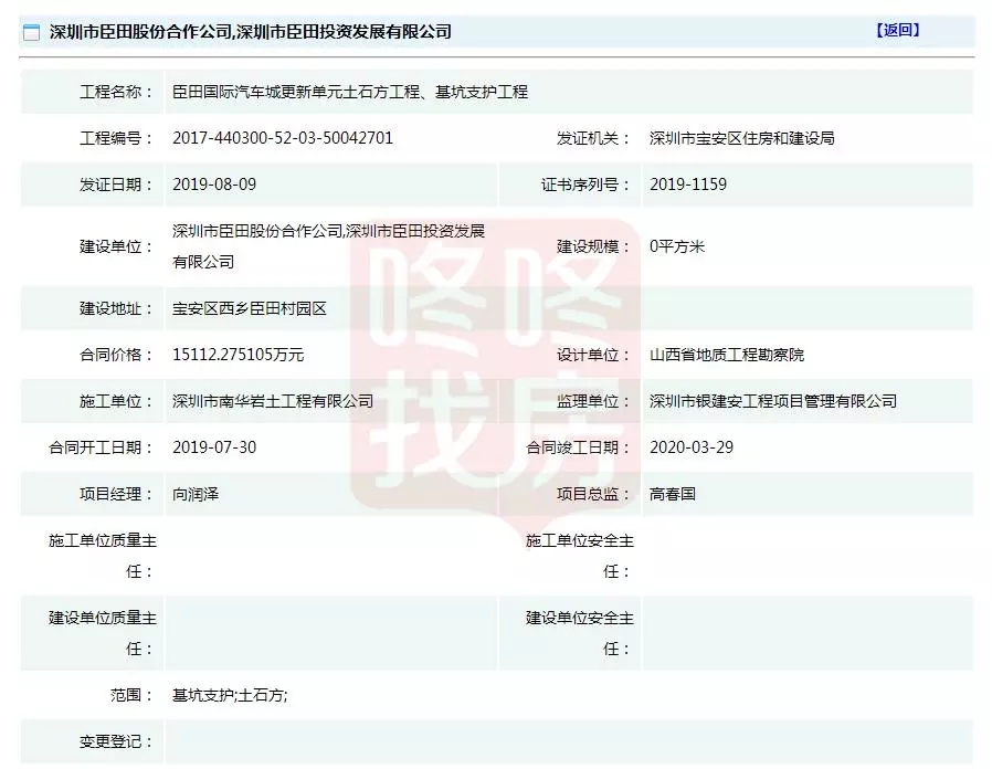 大手笔！西乡股份公司建25万㎡综合体，臣田国际汽车城旧改