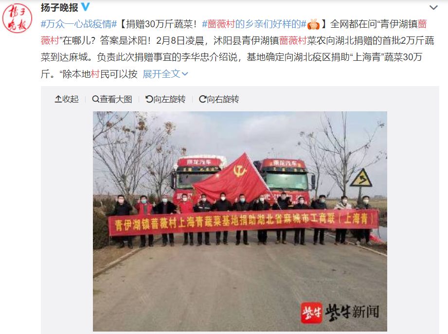 一送最少几十吨，支援湖北的背后是世界第一硬核蔬菜大国……