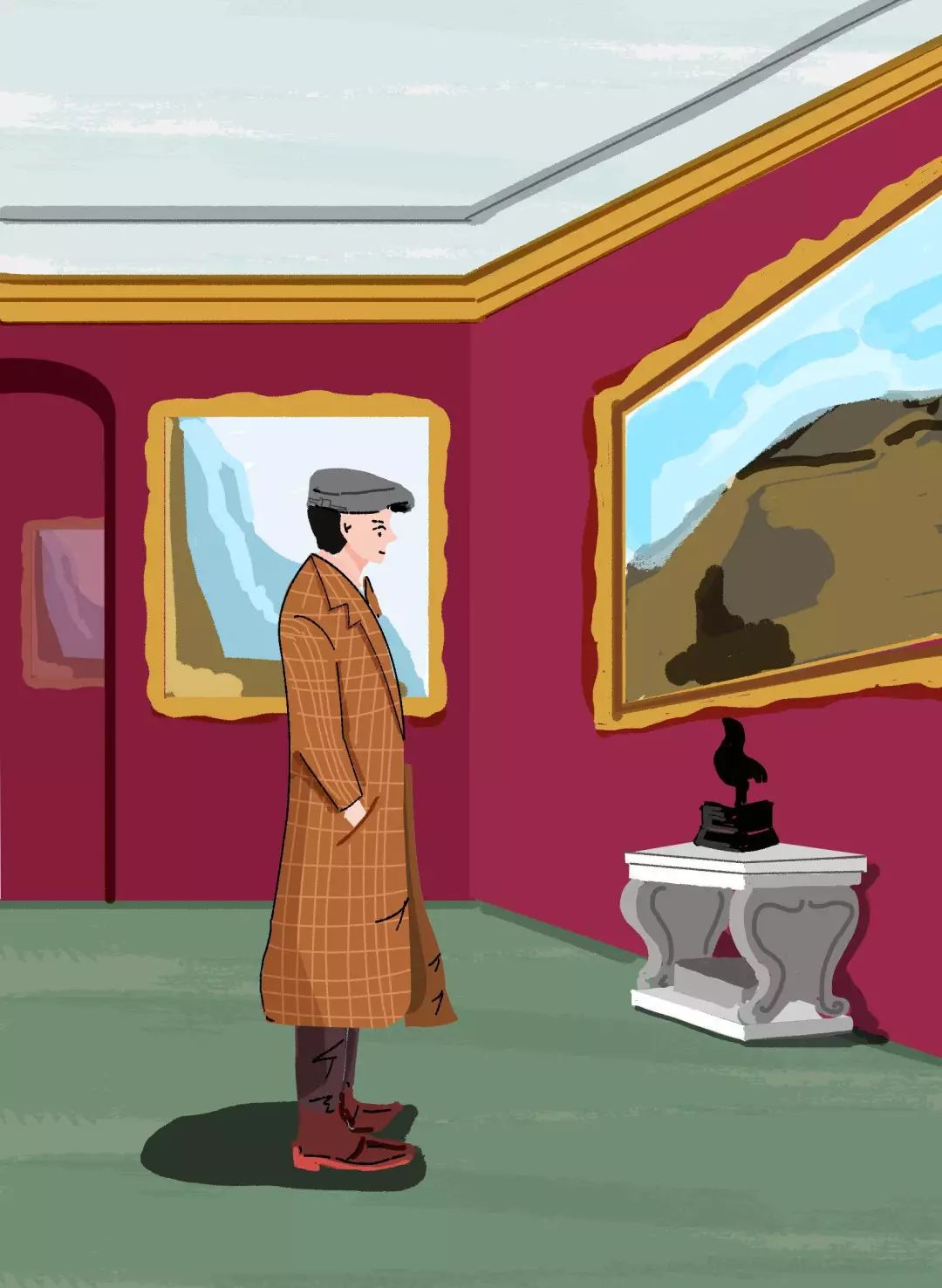 《中产出差微醺流程图》