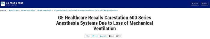 召回日志|美国FDA发布多款医疗器械一级召回,雅培、泰利福等纷纷“中招”