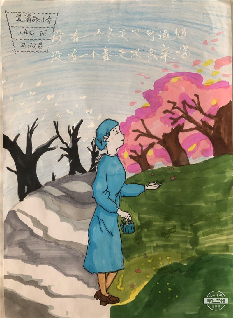 战疫儿童绘画作品500幅,小学生众志成城同心战疫绘画作品