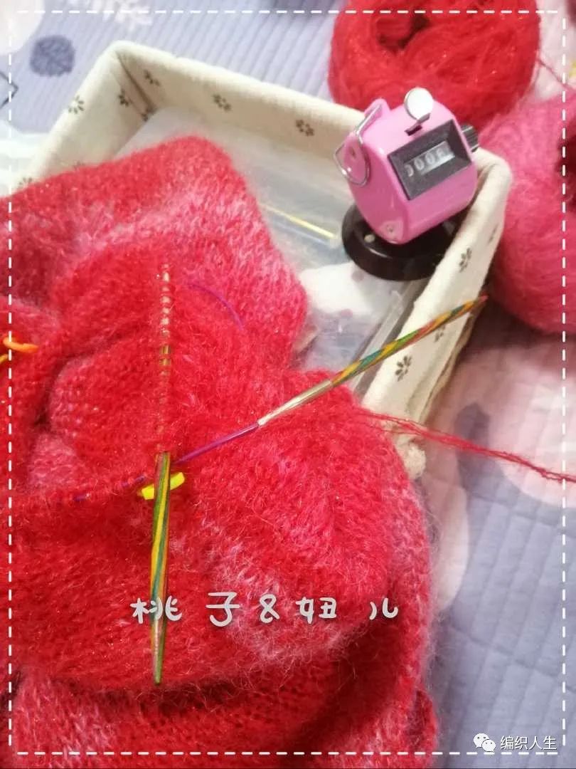 儿童开衫毛衣绣花图案教程,彩红马海毛镂空毛衣编织教程