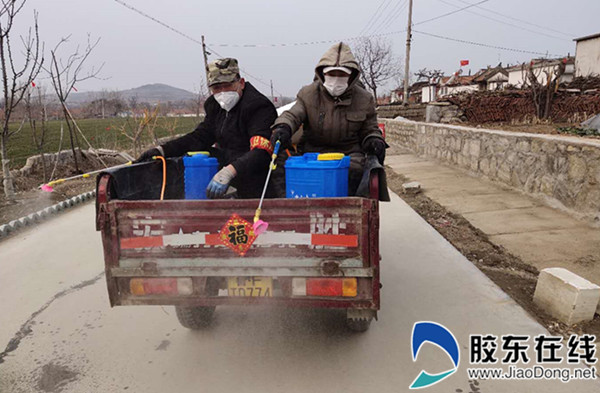 小村庄大担当莱州小刘家村全员出动守卫防疫阵地