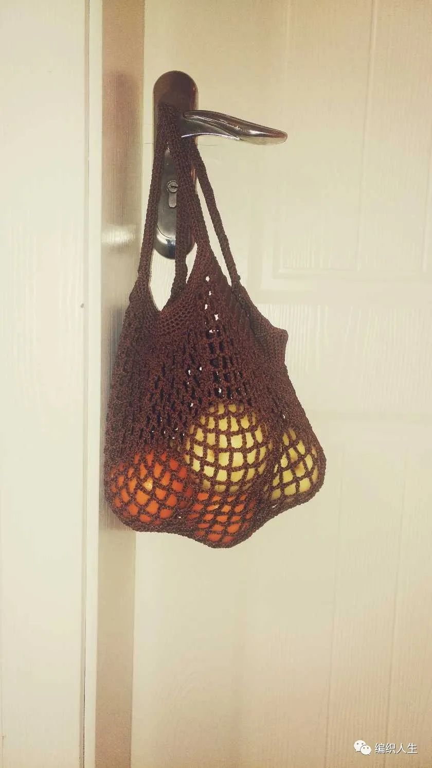 手工编织网兜手提袋,渔网袋的编织方法