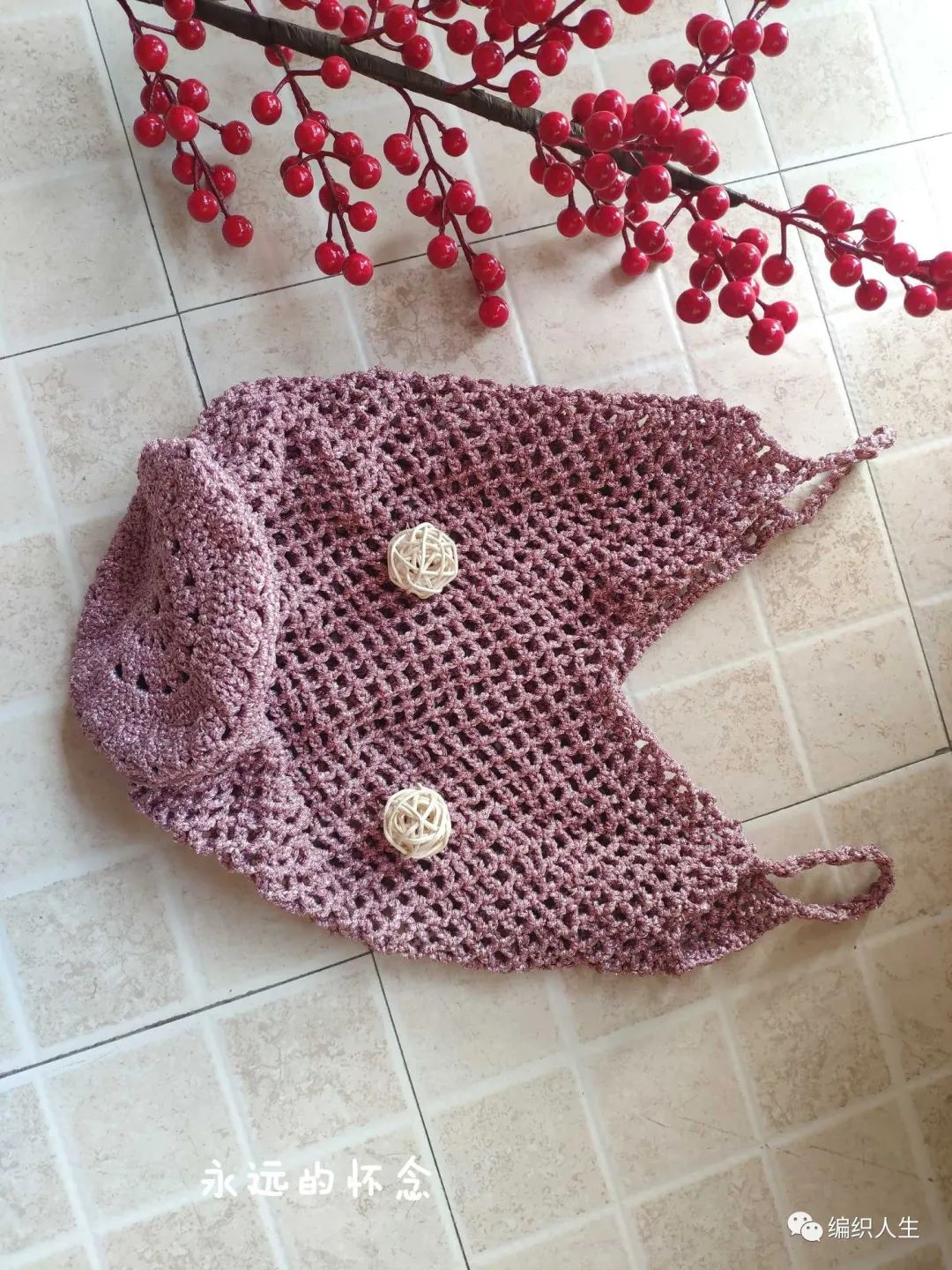 手工编织网兜手提袋,渔网袋的编织方法