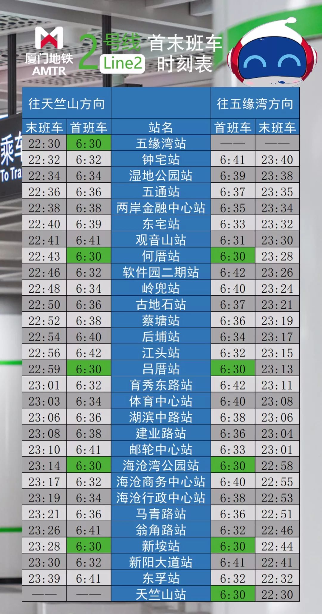 厦门地铁三号线最新运营时间,2023春节厦门地铁运营时间