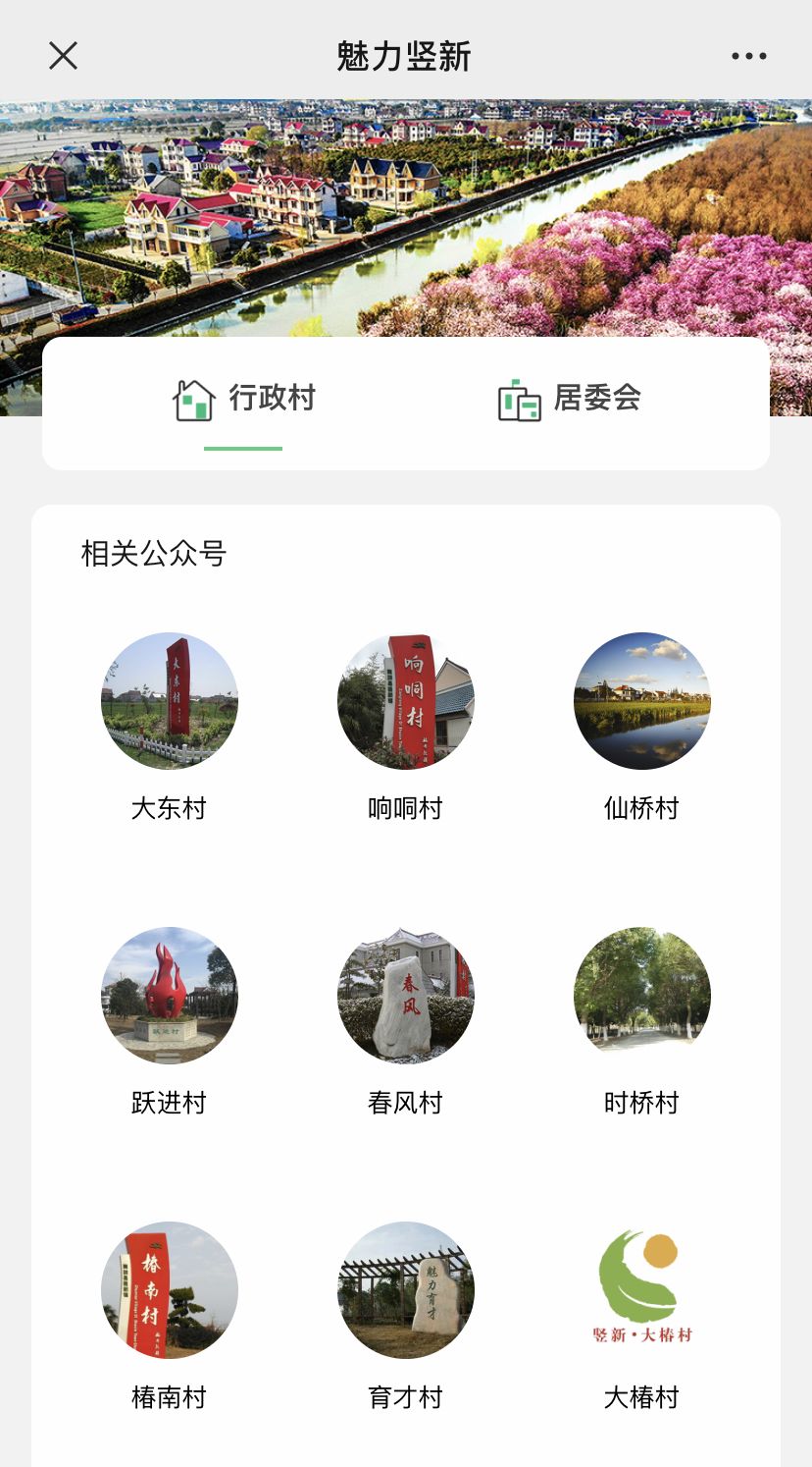 23个“小伙伴”集结竖新镇微信公众号,快来认识一下吧