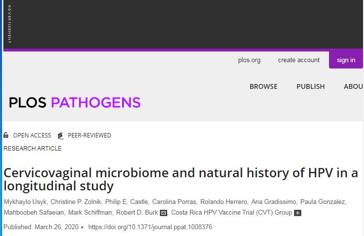 「新发现」“女性的福音”——微生物组可能是鉴定感染HPV前期癌症风险的关键