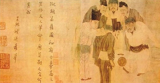 国画清明时节雨纷纷,春半花盛踏青时书法