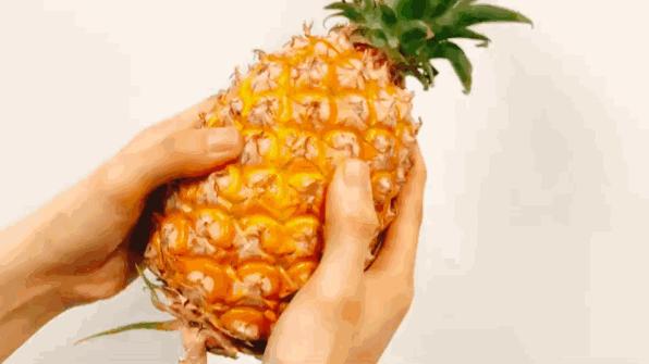 凤梨原来是长在地上的,凤梨里面正常的样子