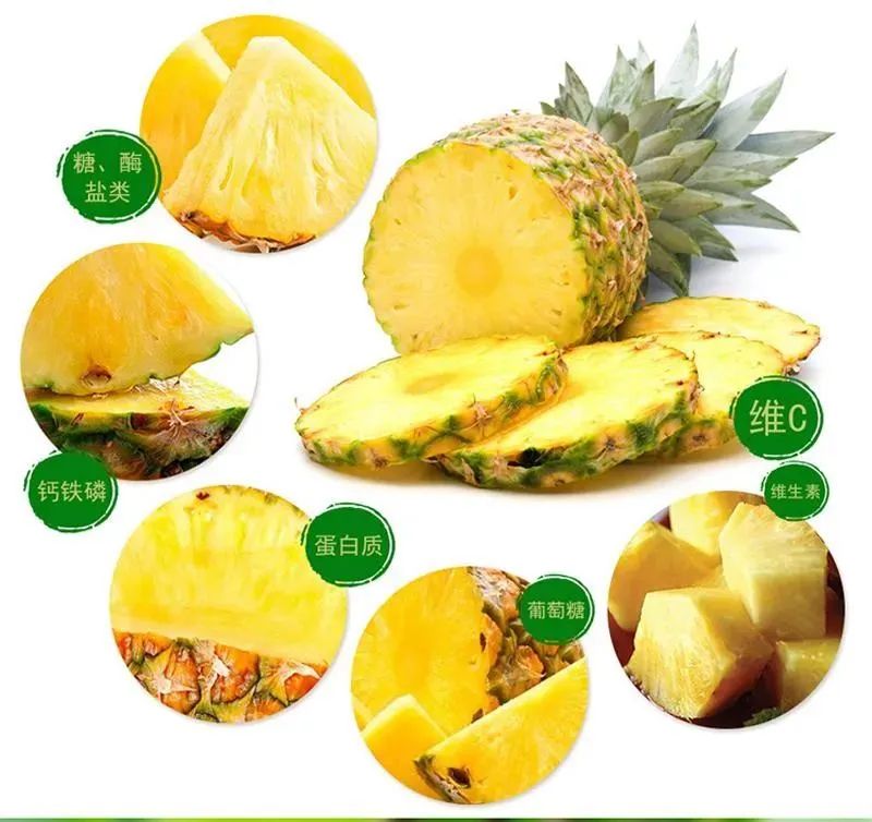 凤梨原来是长在地上的,凤梨里面正常的样子