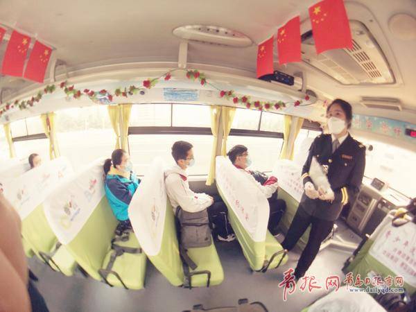 青岛高三学生乘车,青岛大鼻子校车