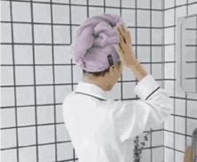 日本双层加厚超强吸水干发帽,日本吸水速干干发帽