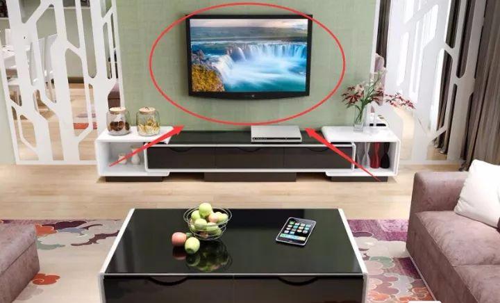 电视机挂在墙上电视柜高度多少,电视机挂墙上电视柜摆什么好看