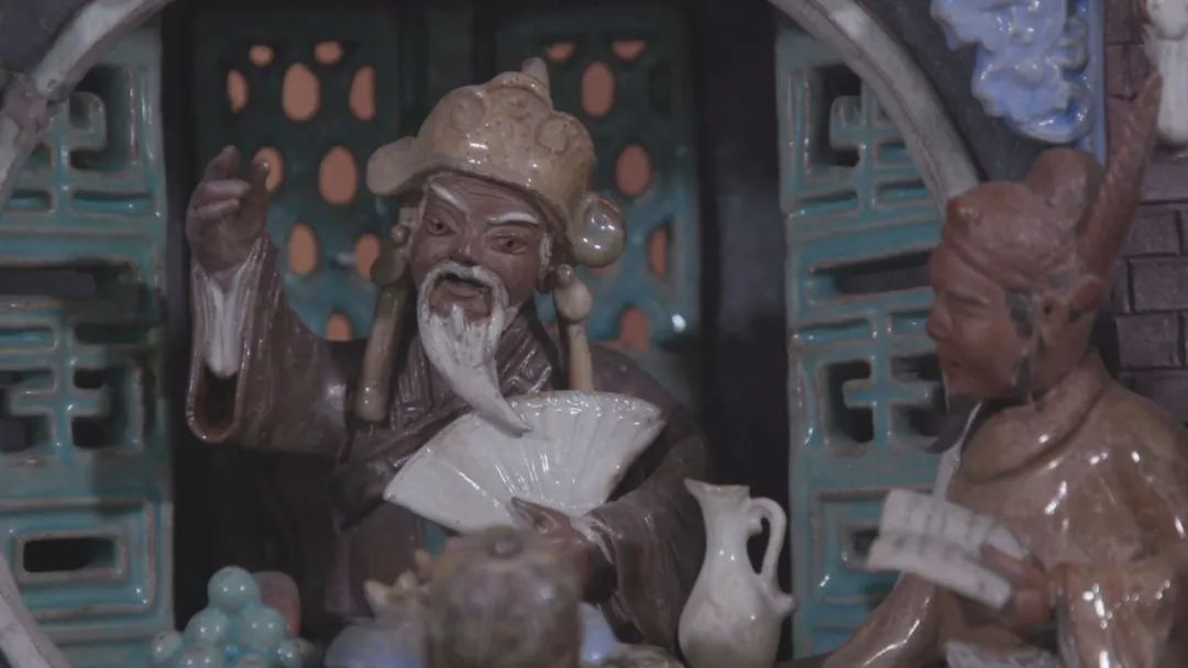 石湾琉璃瓦屋顶,石湾瓦脊全景视频