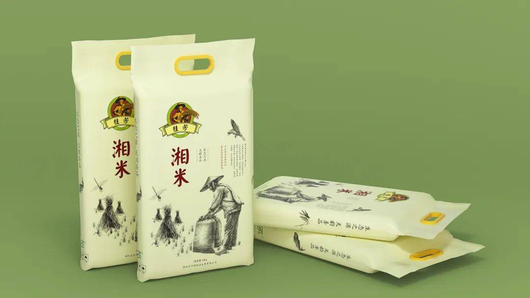 漂亮的大米系列包装设计,日式大米包装设计
