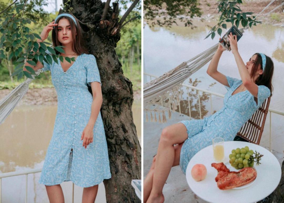 2022新款碎花气质裙子,30-20岁洋气碎花裙子