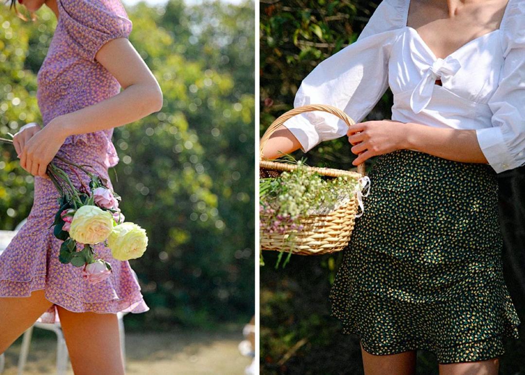 2022新款碎花气质裙子,30-20岁洋气碎花裙子