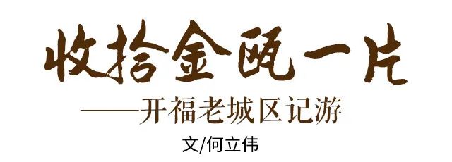 何立伟：收拾金瓯一片——开福老城区记游