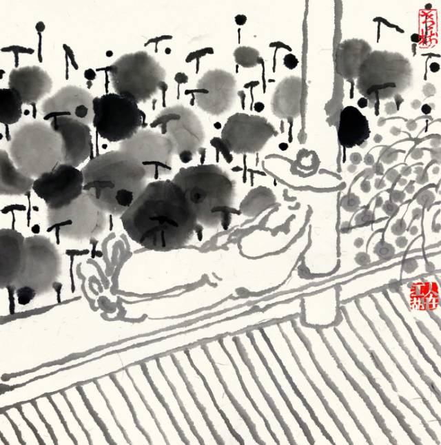 老树诗画里的夏天,老树画画中秋的诗